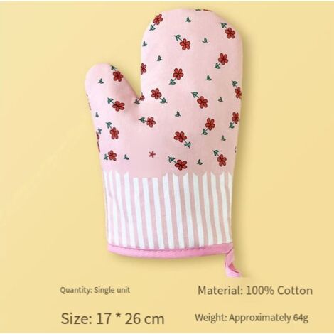 Guanti resistenti al calore, guanti per forno a microonde, spessi per una protezione ottimale dal calore - rosa