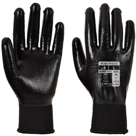 Guanti Rivestiti In Nitrile Grip All Flex Nero 9