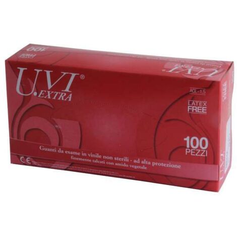 Guanti Vinile Uvi Extra pz.100 S
