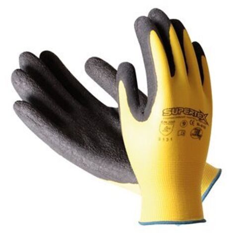 Guanto agricolo giallo in nylon e lattice con palmo Supertex T-10SL-01