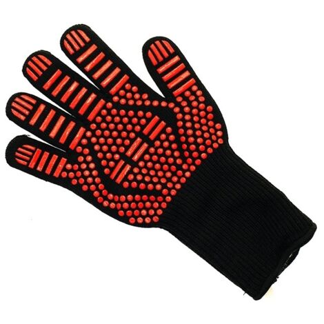 GUANTO BBQ IN COTONE E SILICONE.