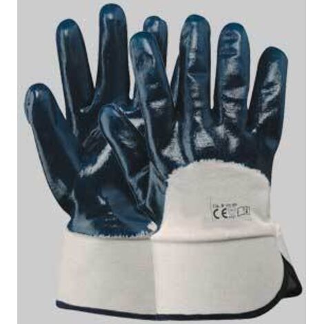 Guanto cotone/impregnato nbr blu tg. 10 conf. da 12 pa