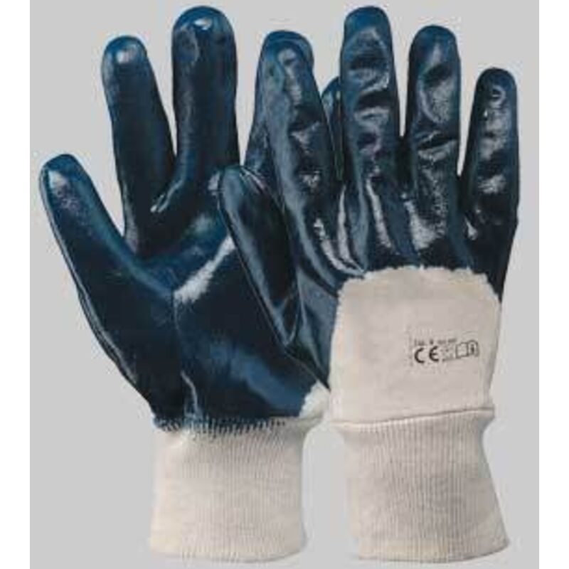 Guanto cotone/impregnato nbr con polsino tg. 9 conf. da 12 pa