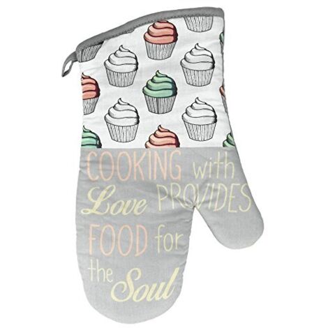 GUANTO DA FORNO 32CM DECORO FANTASIA ESTERNO COTO - METALTEX