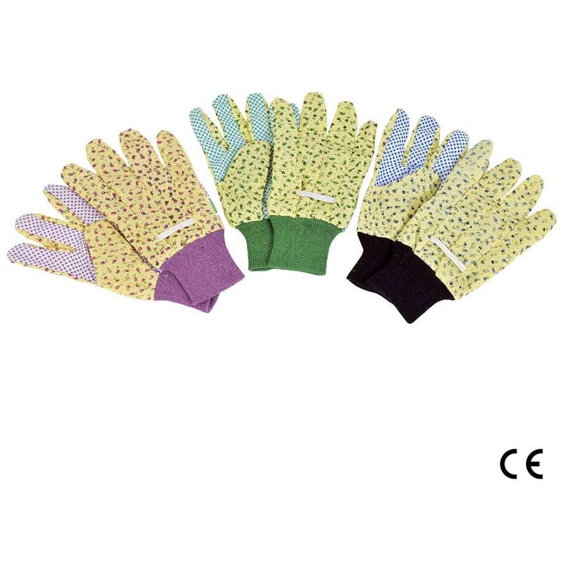 Verdemax - gants de jardin fantaisie assortis taille m