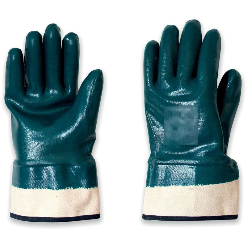 Image of Guanto guanti da lavoro con manichetta impregnato nbr tg 10 protezione accessor