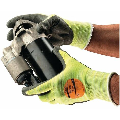 Guanto HyFlex® 11-423 Taglia 10 grigio/giallo chiaro EN 388.EN 407 PSA III (confezione da 12)
