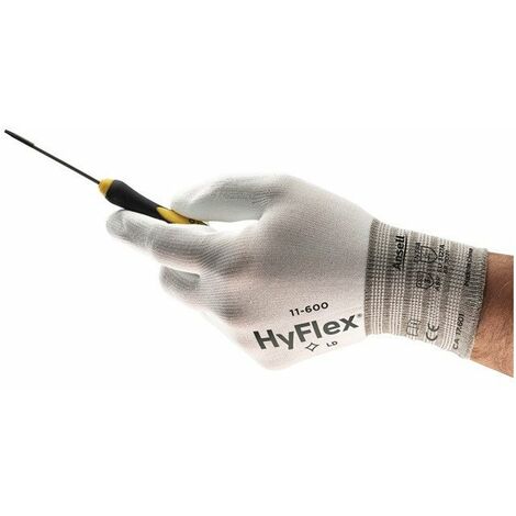 Guanto HyFlex 11-600 Taglia 9 bianco EN 388 PSA II Nyl.m.PU ANSELL (confezione da 12)