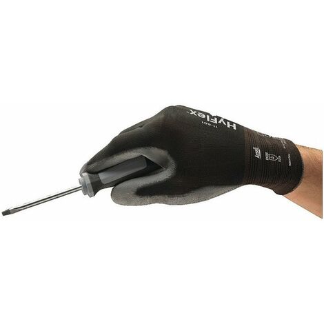 Guanto HyFlex 11-601 Taglia 7 nero/grigio EN 388 PSA II Nyl.m.PU ANSELL (confezione da 12)
