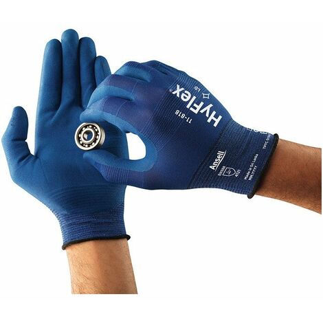 Guanto HyFlex Nr.11-818 Taglia 9 Nylon-Spandex blu scuro EN 388 Kat.II (confezione da 12)