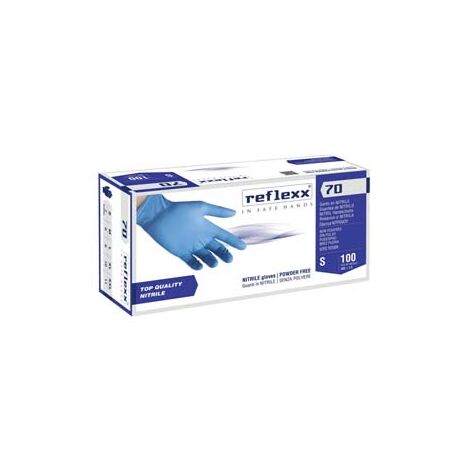 GUANTO IN NITRILE GR.4,9 SENZA POLVERE CELESTE- - tg.L in conf. da 100 pz. - 2 pezzi