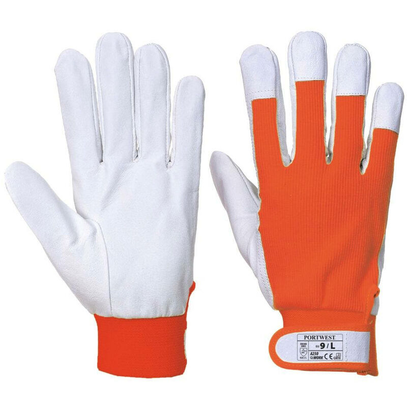 Image of Guanti da lavoro in pelle Portwest tergus glove Arancione 7 - Arancione