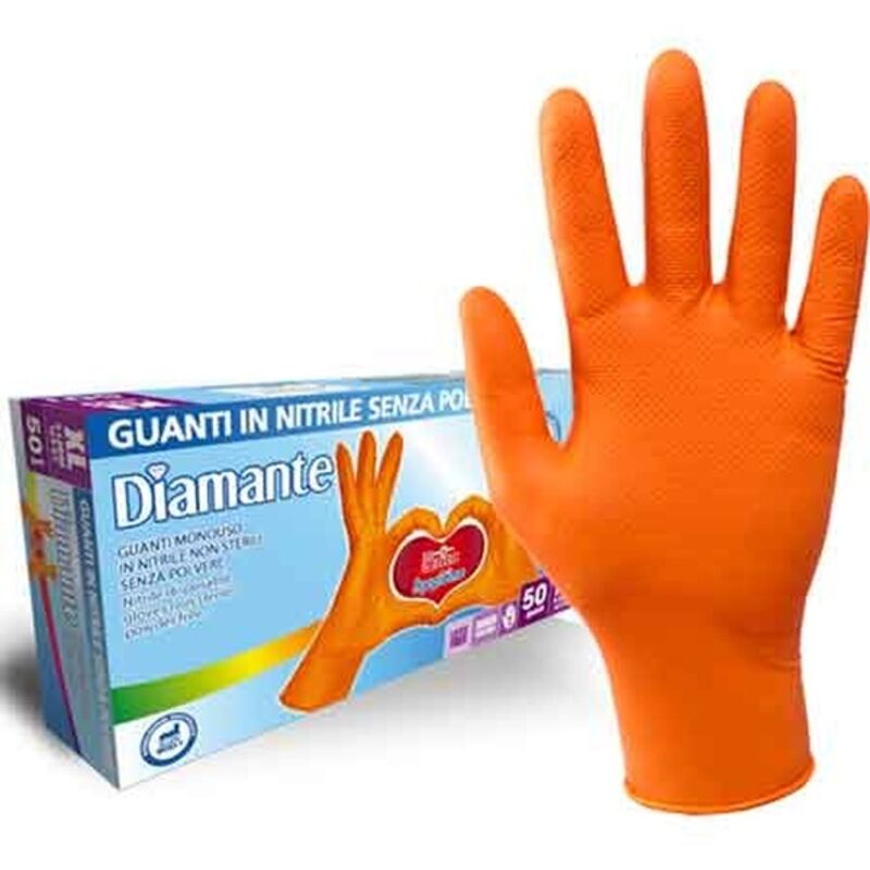 GUANTO MONOUSO IN NITRILE 'DIAMOND' Tg. XL - confezione 50 pezzi