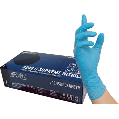 Guanto monouso SUPREME NITRILE Gr.XL blu Nitrile EN 374 DPI III 100 pz/confezione