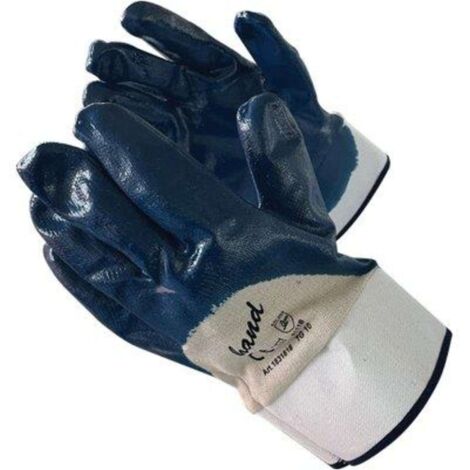 GUANTO NBR BLU AREATO WORKIT - TELA COTONE BIANCO + MANICHETTA 10 - 12 paia