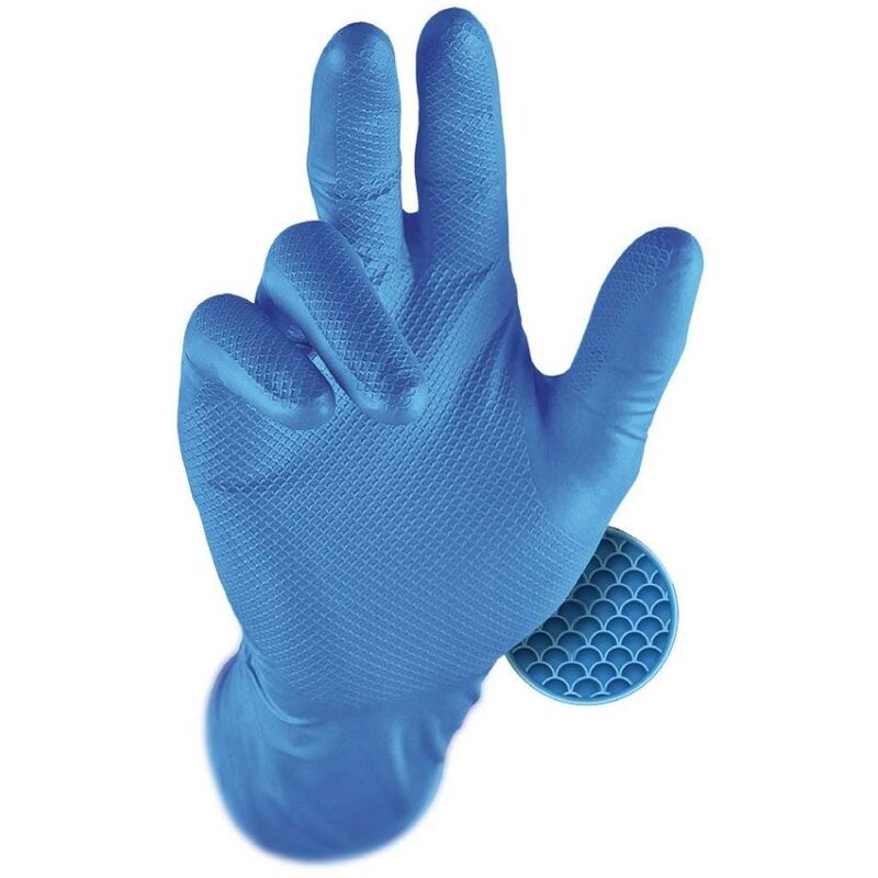 Image of Industrial Starter - guanto nitrile grippaz blu Cf. 50pz. Tg. l