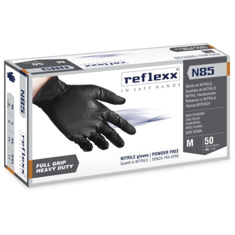GUANTO NITRILE MONOUSO ARANCIO 3D FULL GRIP GR 8,4 AQL 1,5 SENZA POLVERE CF=PZ 50 L