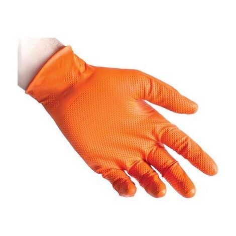 OROBICA STORE Reflexx N85 Guanti Nitrile No Polvere 100% Latex Free 8.4gr Cat.3 50 Pezzi XL