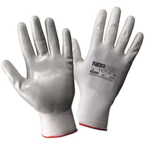 GUANTO NYLON/NITRILE GRIGIO EN 388 TAGLI SET 5 PEZZI - FAB