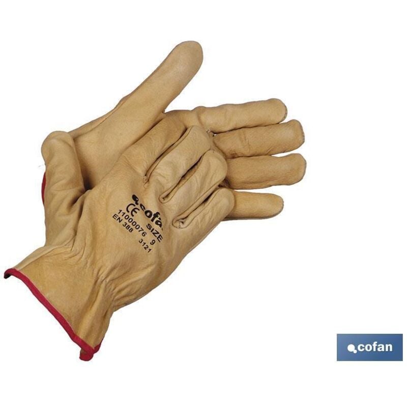 Blister per guanti in pelle di vacchetta extra