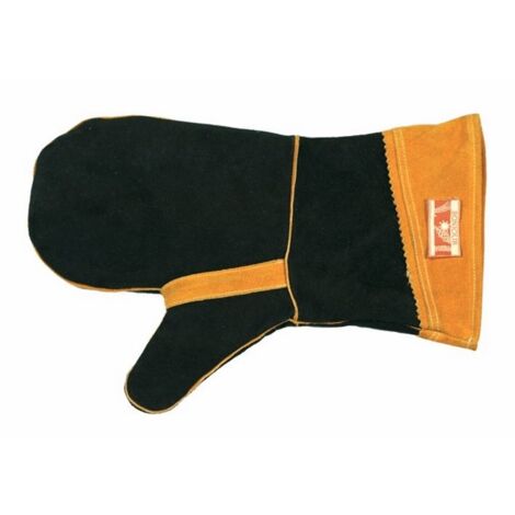 Guanto per barbecue e forni in pelle lungo 34 cm Taglia Unica Papillon