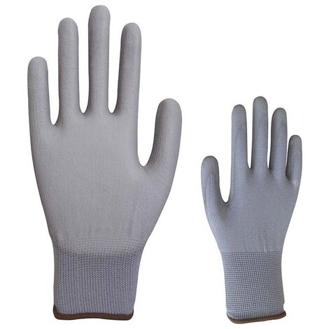 Guanto poliestere grigio tg.10