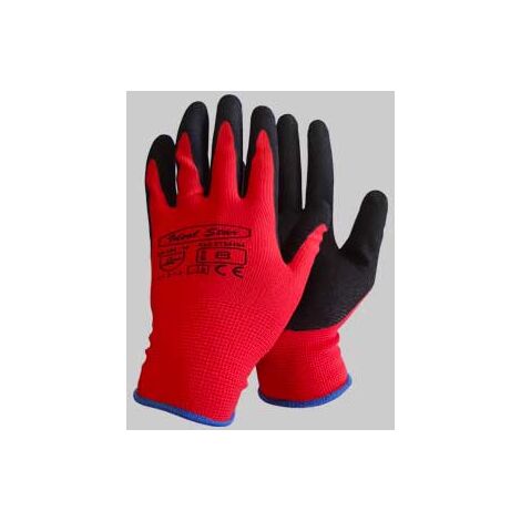 Guanto poliestere/nitrile sabbiato ideal star tg. 9 conf. da 12 pa