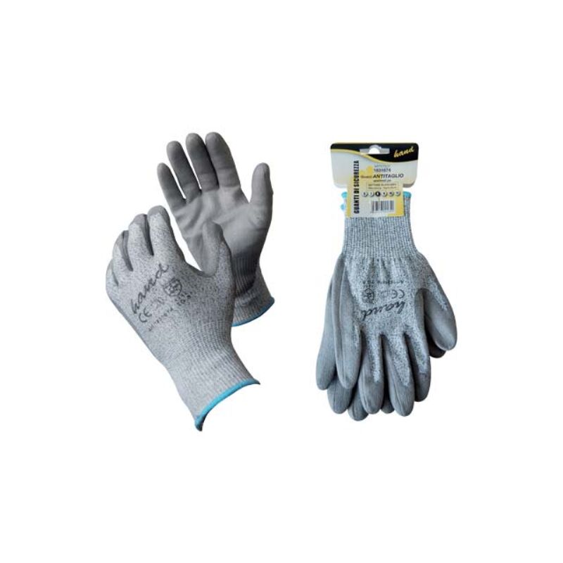 Image of Guanto poliuretano grigio Hand maglia pesante sintetico grigio 8 (12 paia) Hand