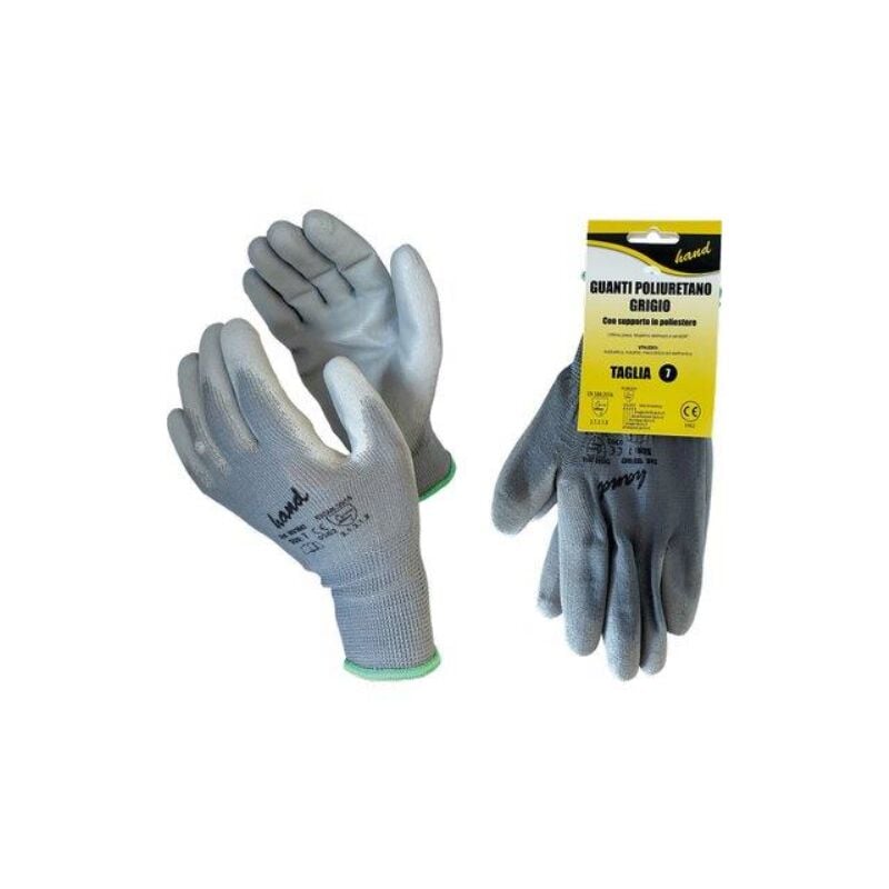 Guanto poliuretano grigio hand maglia leggera