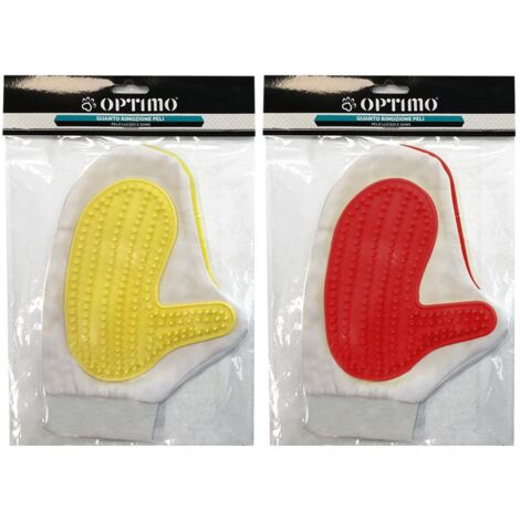 GUANTO RIMOZIONE PELI PET TESSUTO IN STOFFA E GOMMA IN COLORAZIONE ASSORTITA