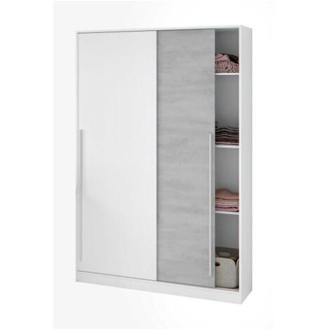 Guardaroba 2 Ante - Armadio Camera da Letto Grigio 50x200h cm