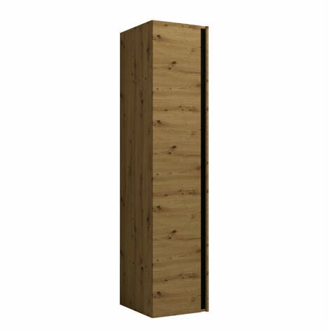 Guardaroba Hartford 369, Rovere Artisan + Nero, 186x40x44cm, Porte guardaroba: Battenti, Numero di ripiani: 0
