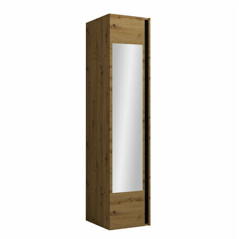 Guardaroba Hartford 370, Rovere Artisan + Nero, 186x40x44cm, Numero di ripiani: 0