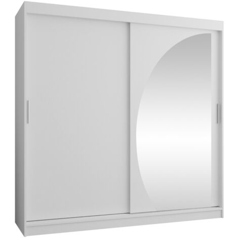 Guardaroba Hartford 507, Bianco, 200x200x62cm, Porte guardaroba: Scorrevoli, Numero di ripiani: 0