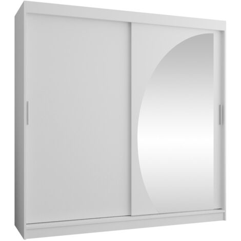 Guardaroba Hartford 507, Bianco, 200x200x62cm, Porte guardaroba: Scorrevoli, Numero di ripiani: 0