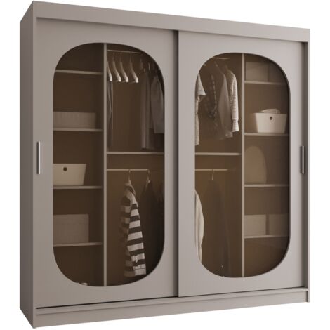 Guardaroba Hartford 521, Cachemire, 200x200x62cm, Porte guardaroba: Scorrevoli, Numero di ripiani: 0, LED: Senza