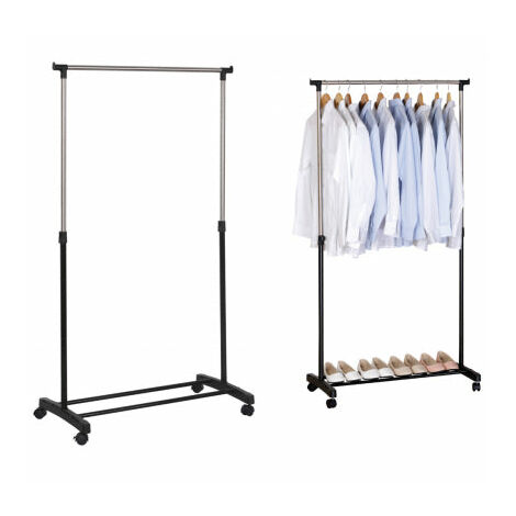 Guardaroba portabiti appendiabiti stand regolabile in altezza con rotelle Mono Brixo