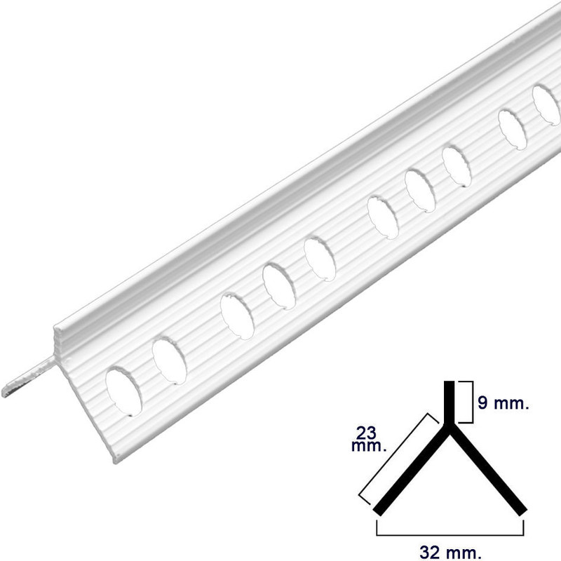 

Guardavivos Pvc Flecha Para Mortero Barra 25 Metros - NEOFERR..