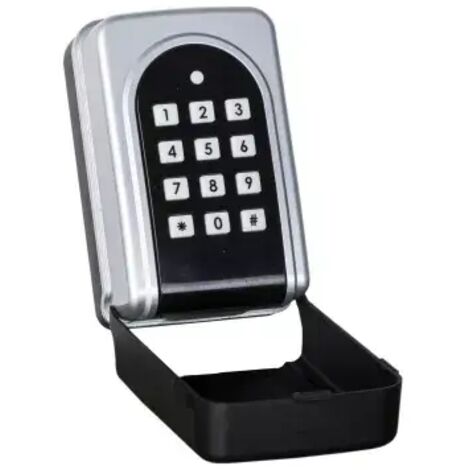 GUARDIANKEY - Mini coffre à clé à serrure à combinaison électronique, éclairage intérieur LED, pour installation en intérieur ou en extérieur, 12,7x86x5,5 cm