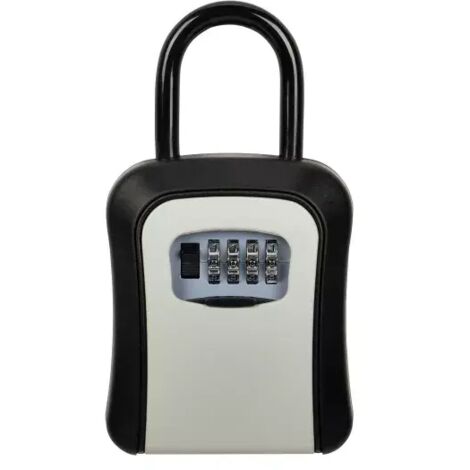 GUARDIANKEY - Mini coffre à clé à serrure à combinaison mécanique, avec cadenas, pour installation en intérieur ou en extérieur, 17,7x9,8x4 cm
