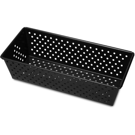 Guardini Gardenia, Stampo Forato per Pane 25x11cm, Acciaio con rivestimento antiaderente, Colore nero