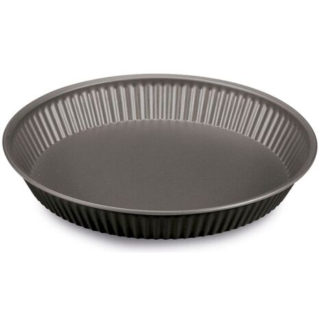Guardini Happy Hour, Stampo Crostata 30 cm, Acciaio con Rivestimento Antiaderente, Colore Nero/Grigio