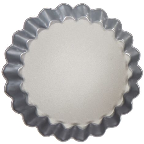 Guardini, Linea SILVER ELEGANCE, Confezione 4 crostatine 12cm, Acciaio con rivestimento antiaderente, Colore Nero/Argento