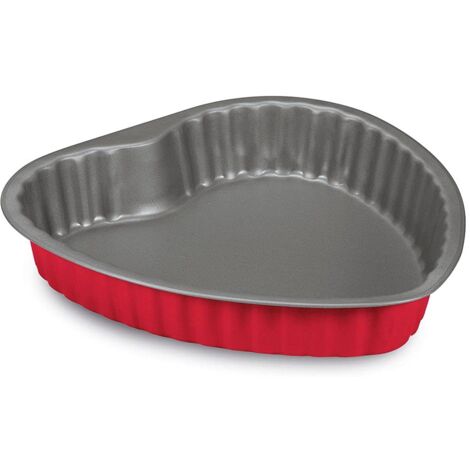 Guardini, Stampo cuore 25x25 cm, Acciaio con rivestimento antiaderente, Rosso e Grigio, Made in Italy, Linea Rossana