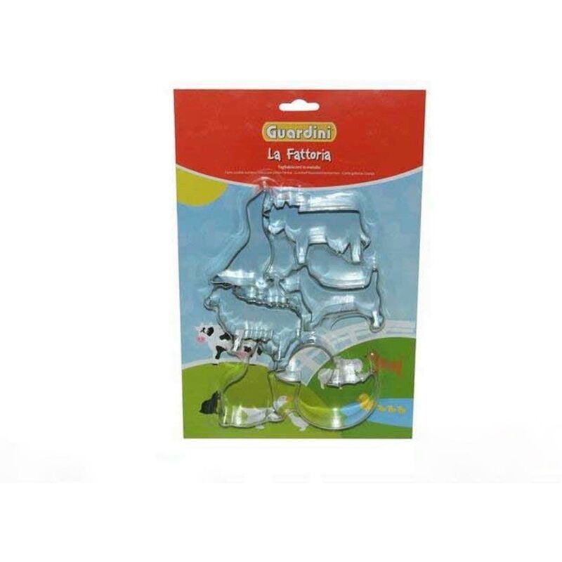 Eurostore07 - guardini stampo taglia biscotti 6 decori forme fattoria pra 480223