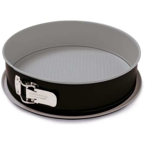 Guardini, Tortiera apribile 1 fondo Ø 24 cm, Fondo Salvagoccia, Acciaio con rivestimento antiaderente, Nero e Argento, Made in Italy, Linea Silver Elegance