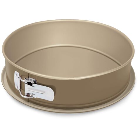 Guardini, Tortiera apribile 1 fondo Ø 28 cm, Fondo Salvagoccia, Acciaio con rivestimento antiaderente, Champagne e Bronzo, Made in Italy, Linea Gold Elegance