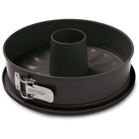 Guardini, Tortiera apribile 2 fondi Ø 24 cm, Fondo Salvagoccia, Acciaio con rivestimento antiaderente, Nero, Made in Italy, Linea Gardenia