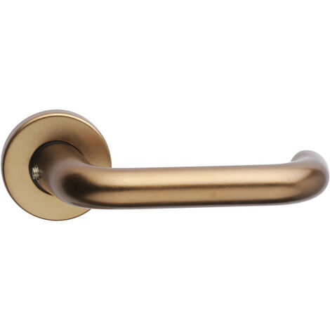 Guarnitura Rosetta E Bocchetta Serie Tubolare Alluminio Bronzato