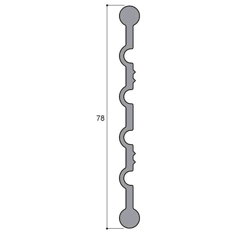 Guarnizione antipizzicamento per dita Piccolo dual joint Grigio - 2 m